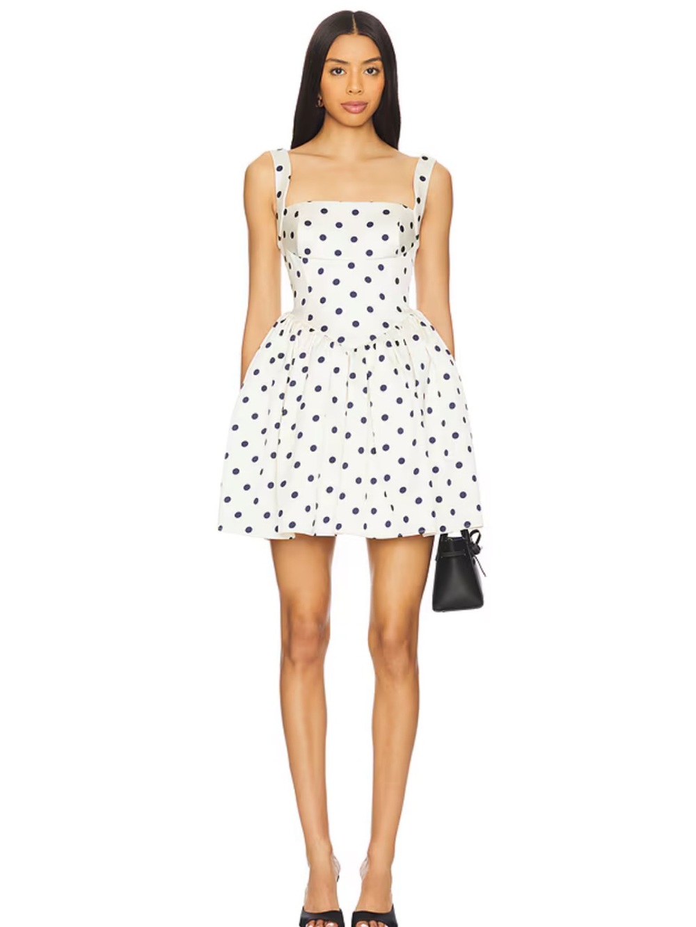 Self Portrait Polka Dot Satin Mini Dress sz 0 NEW